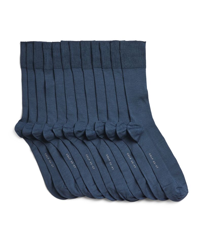 Cdlp Cdlp Ribbed Mid Length Socks (Pack Of 6)