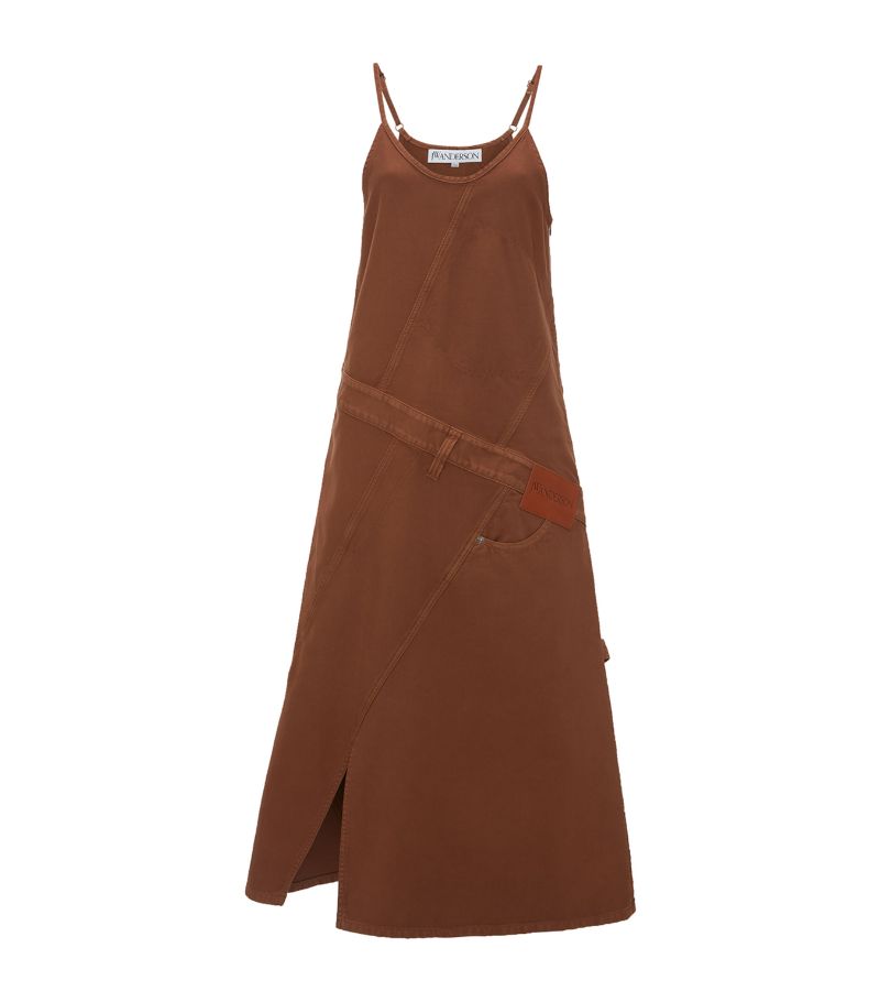 Jw Anderson Jw Anderson Cotton Twisted Midi Dress