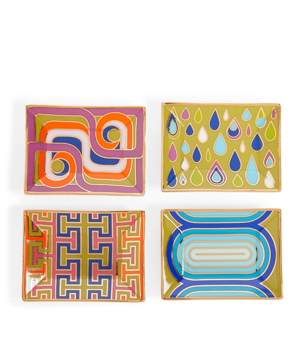 Jonathan Adler Jonathan Adler Set Of 4 Petite Madrid Trays (5.5Cm X 7.5Cm)