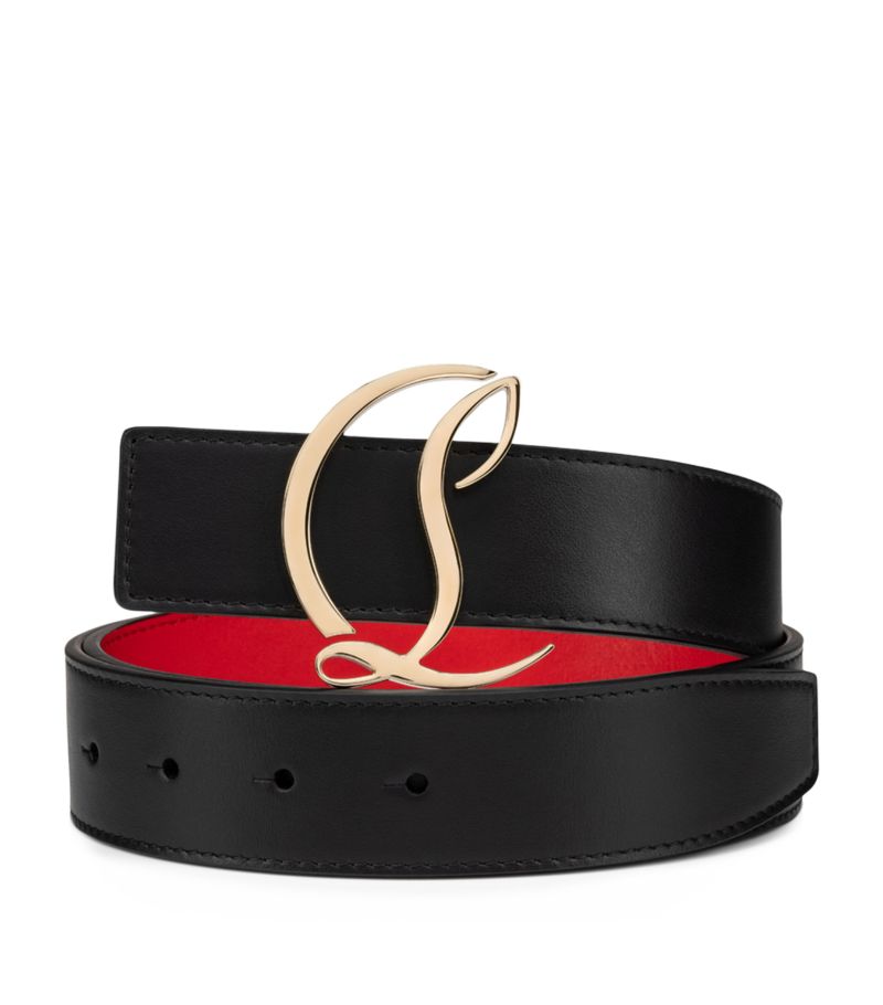 Christian Louboutin Christian Louboutin Cl Logo Leather Belt