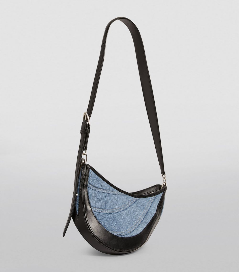 Mugler Mugler Medium Denim Spiral Curve 01 Shoulder Bag