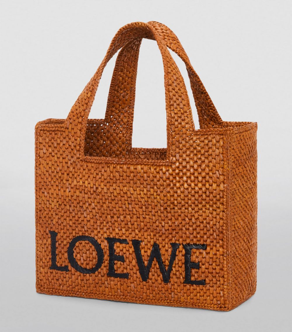 Loewe Loewe X Paula'S Ibiza Small Raffia Font Tote Bag