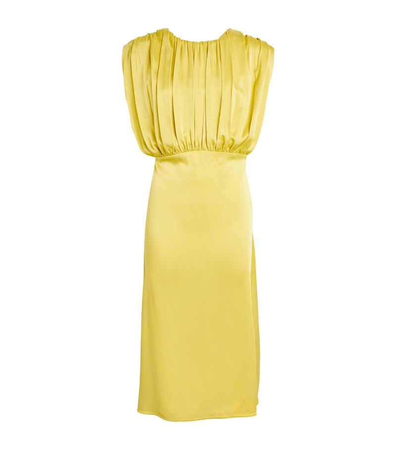 Jil Sander Jil Sander Satin Pleated Midi Dress