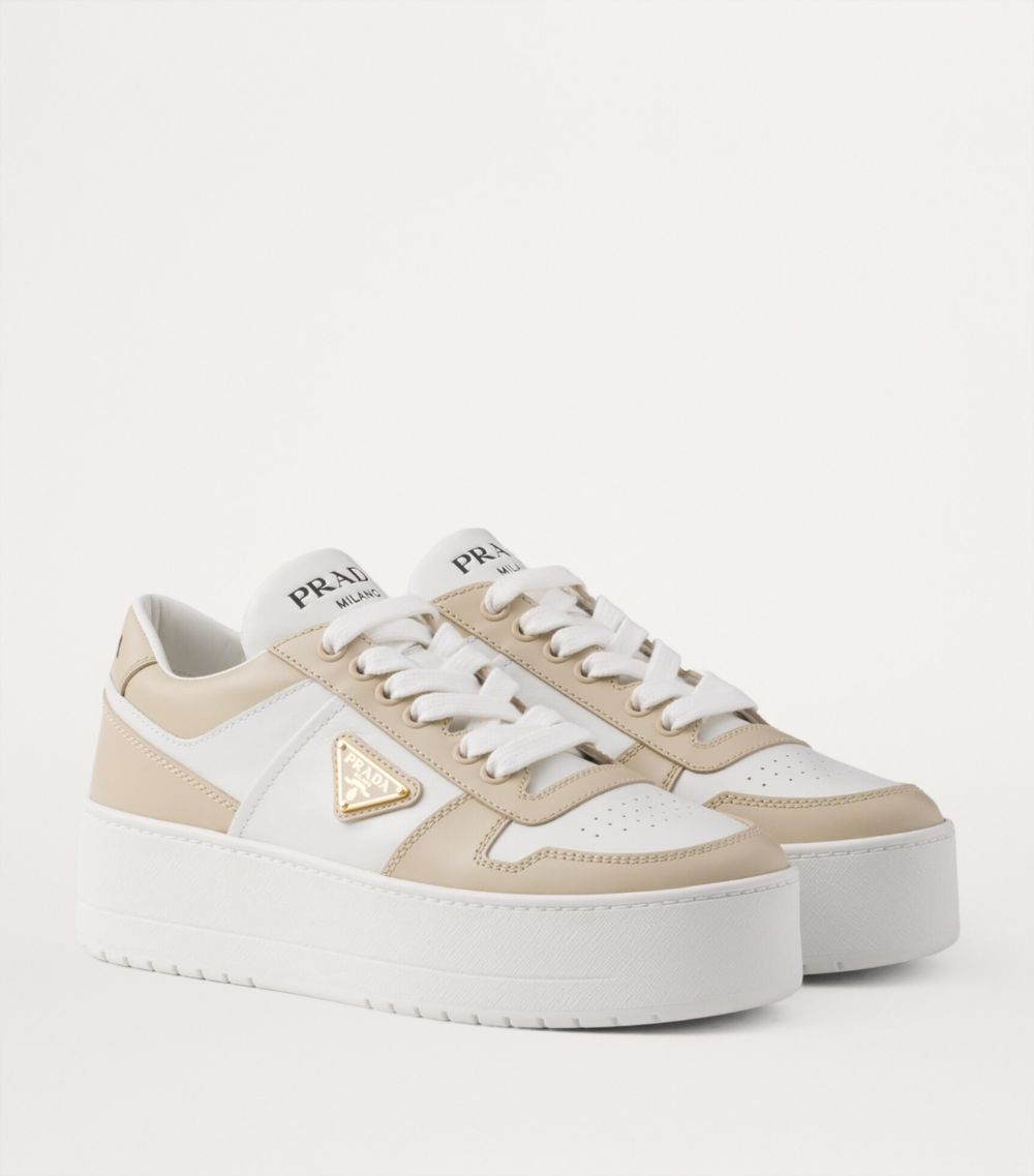 Prada Prada Leather Platform Downtown Sneakers 50