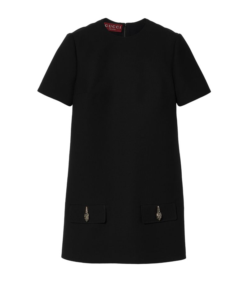 Gucci Gucci Wool-Silk Cady Mini Dress