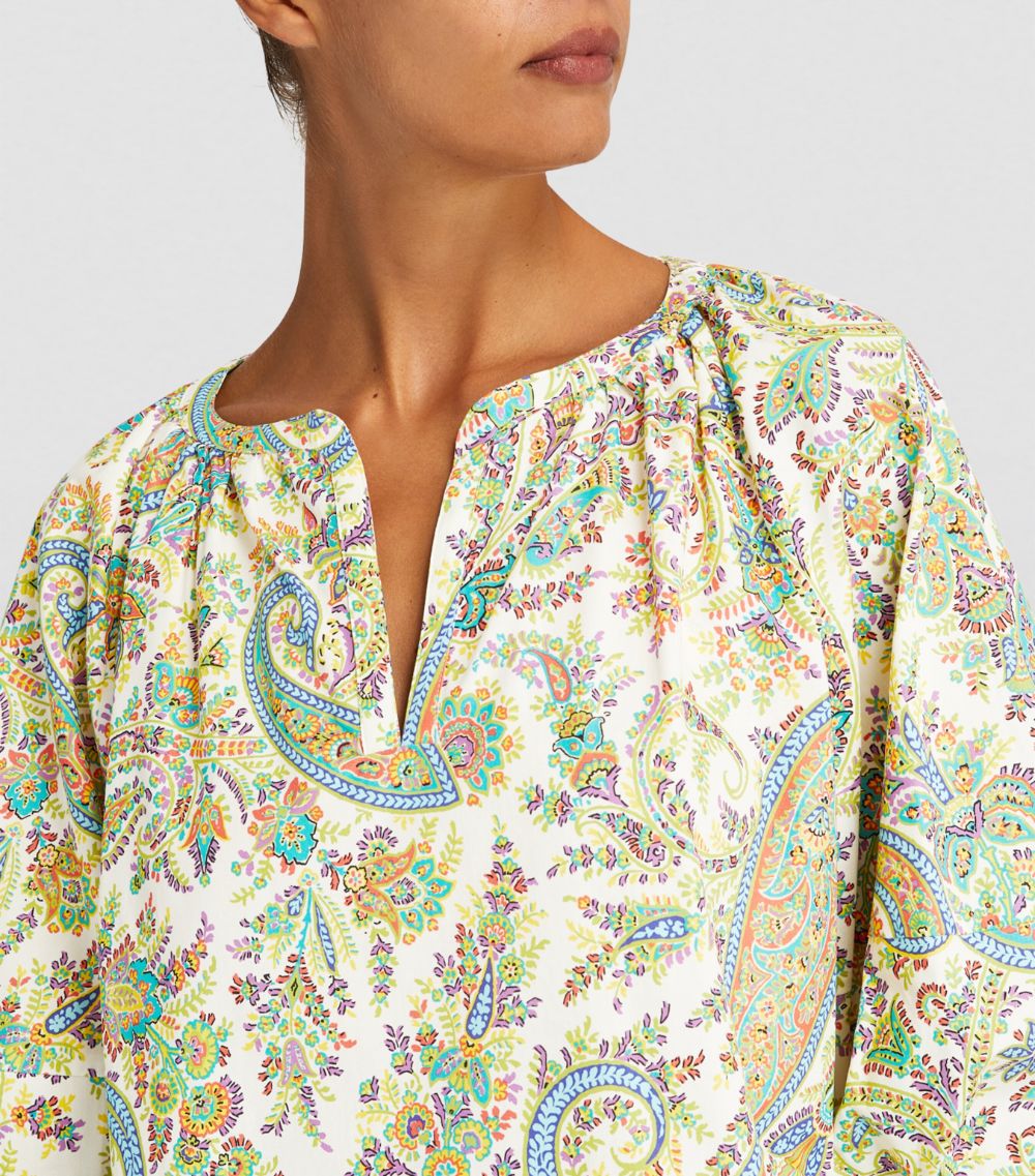 Etro Etro Cropped Print Blouse