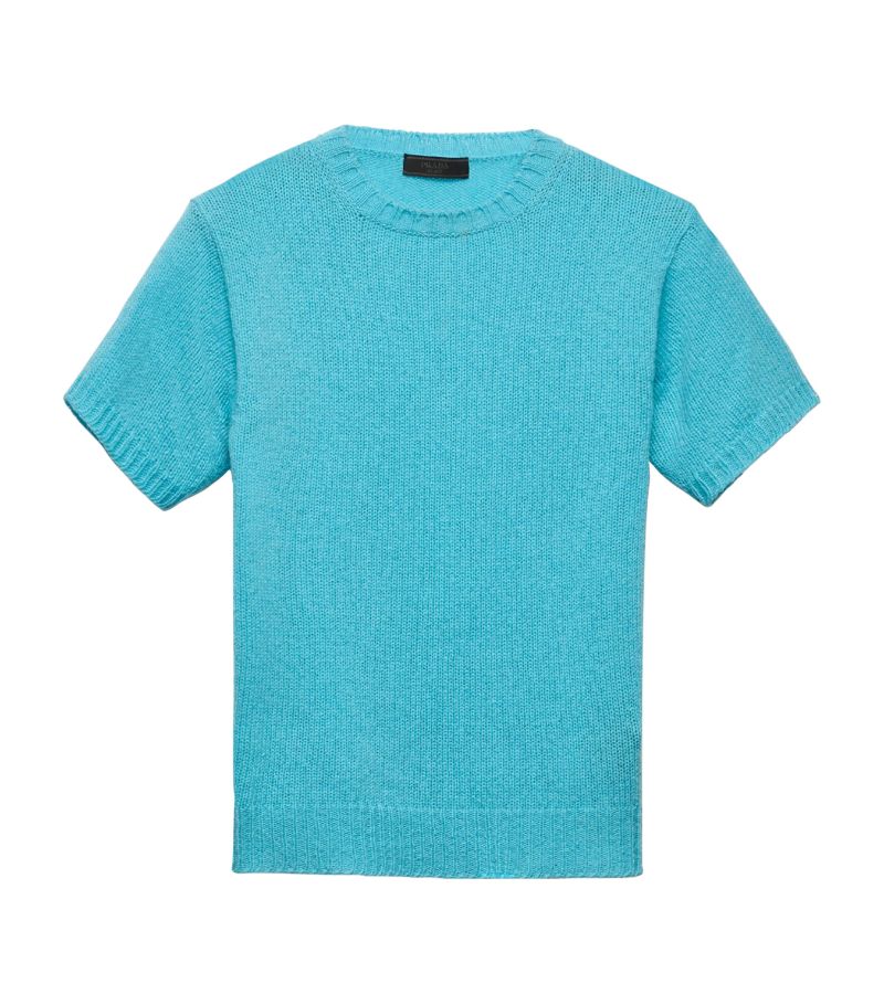 Prada Prada Cashmere Short-Sleeve Sweater