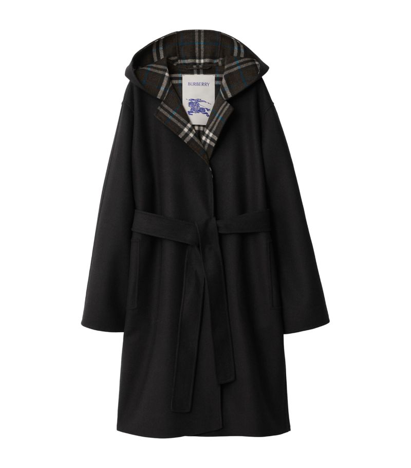 Burberry Burberry Wool Reversible Check Coat