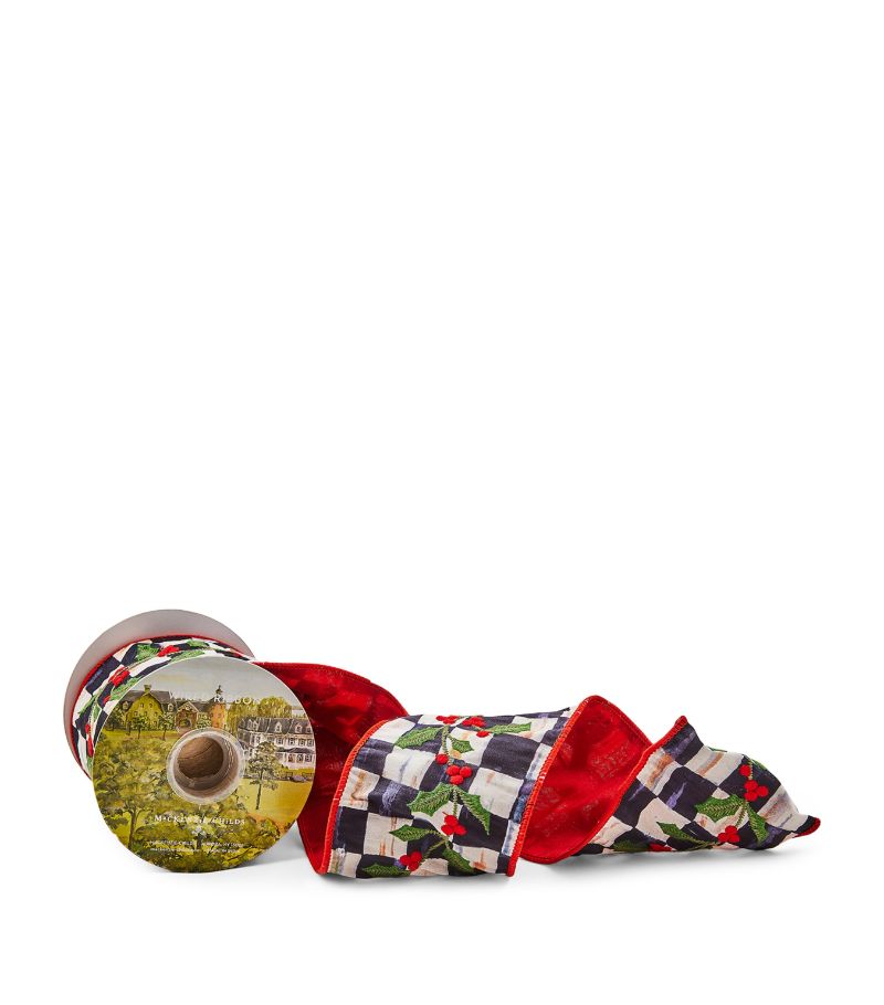 Mackenzie-Childs Mackenzie-Childs Check Print Cosy Holly Ribbon