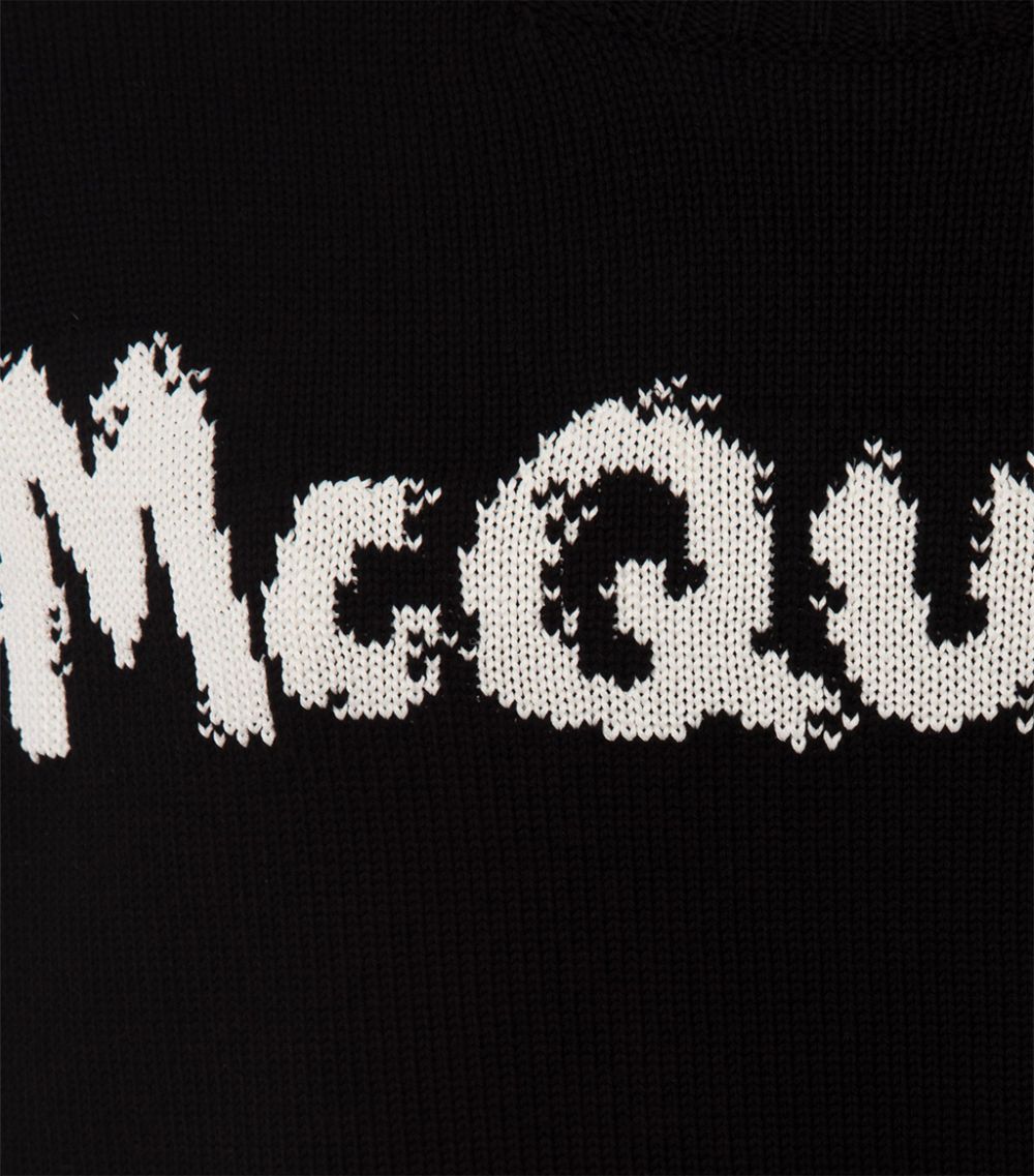 Alexander McQueen Alexander Mcqueen Mcqueen Graffiti Logo Sweater