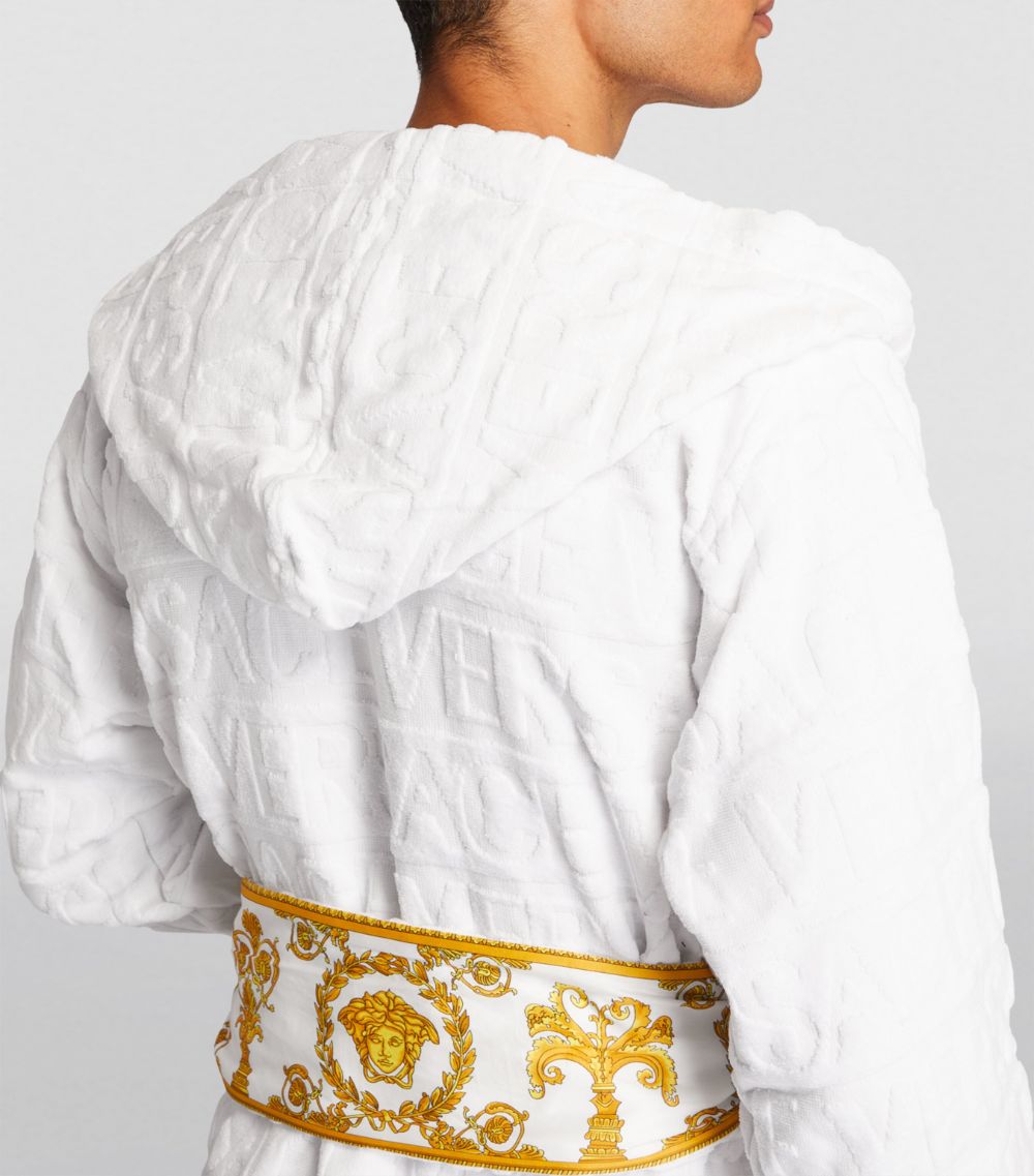 Versace Versace Logo Baroque Hooded Robe (Extra Large)