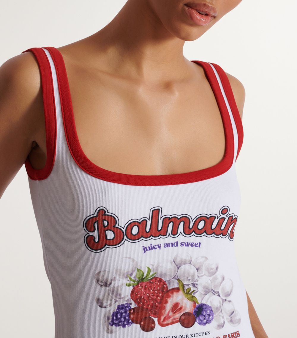 Balmain Balmain Fruit Print Tank Top