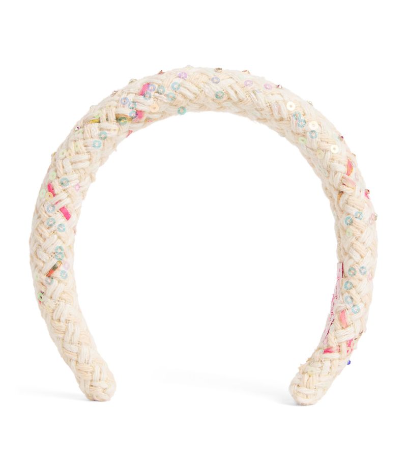 Bari Lynn Bari Lynn Tweed Sequin-Embellished Headband