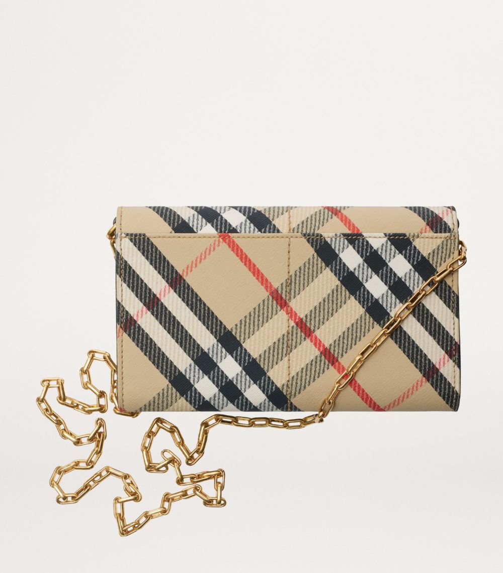 Burberry Burberry Check Clutch Chain Wallet