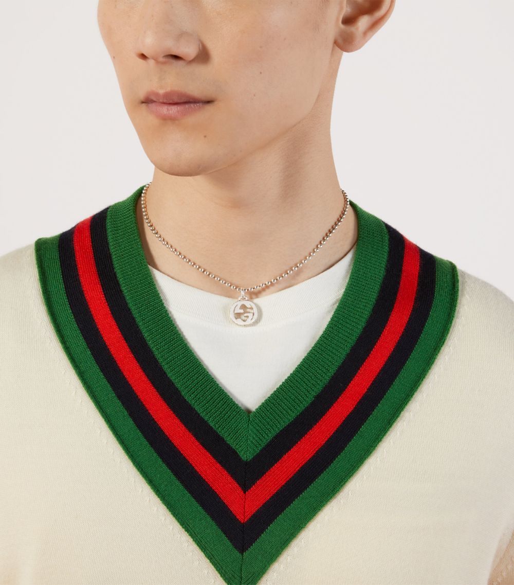 Gucci Gucci Sterling Silver Interlocking G Necklace