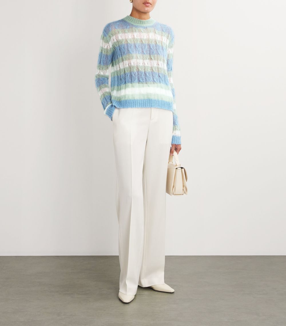 Max & Co. Max & Co. Striped Cable Knit Sweater