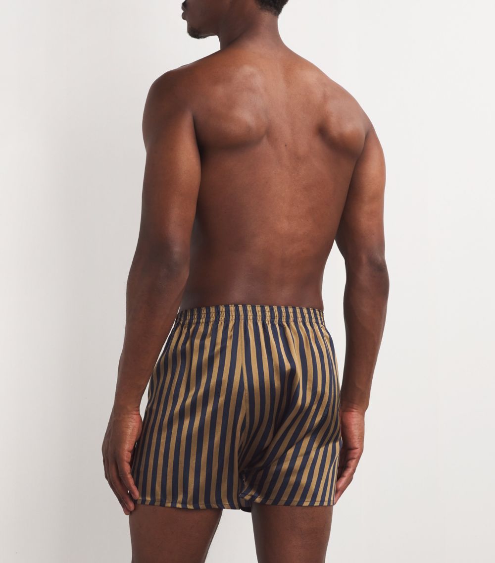 Derek Rose Derek Rose Silk Striped Boxer Shorts