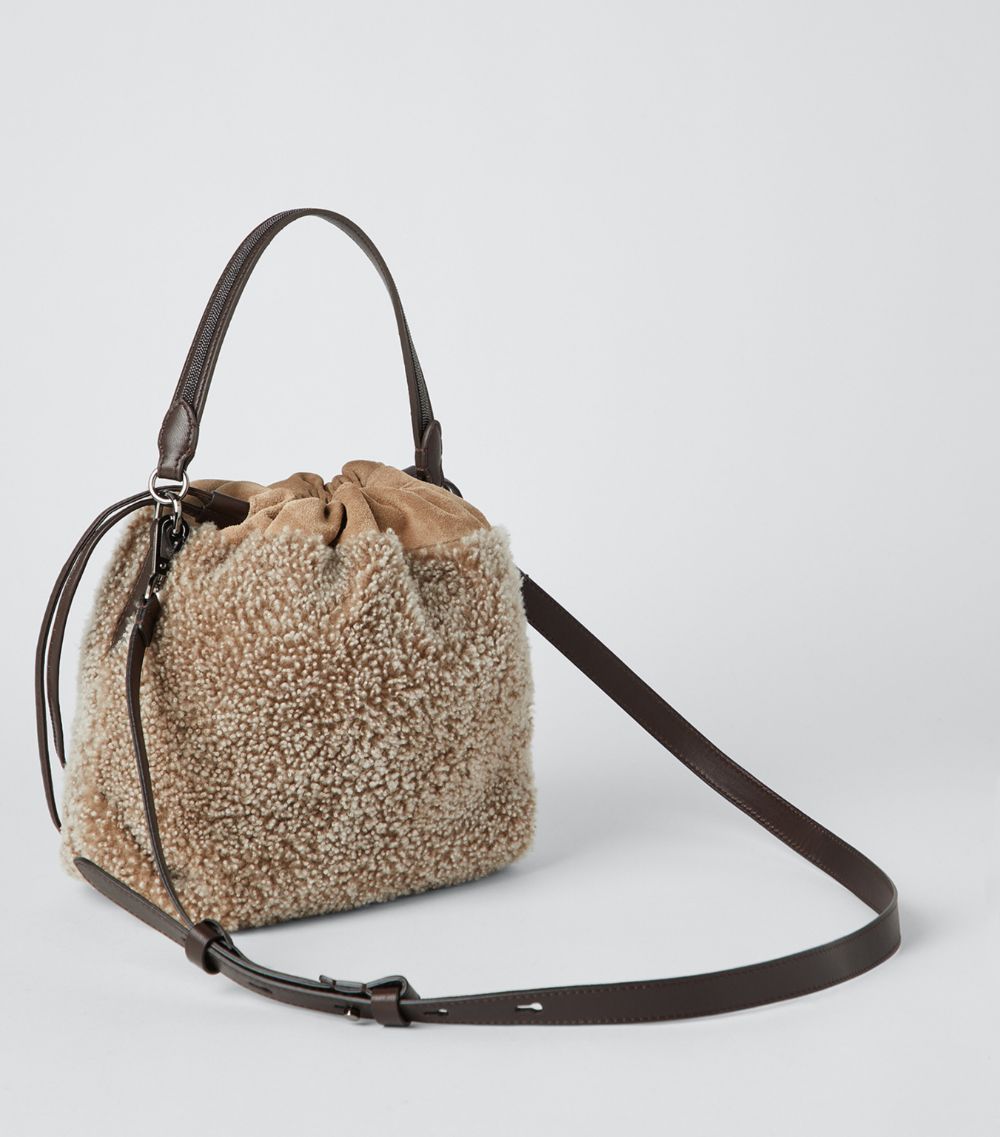 Brunello Cucinelli Brunello Cucinelli Shearling Bucket Bag