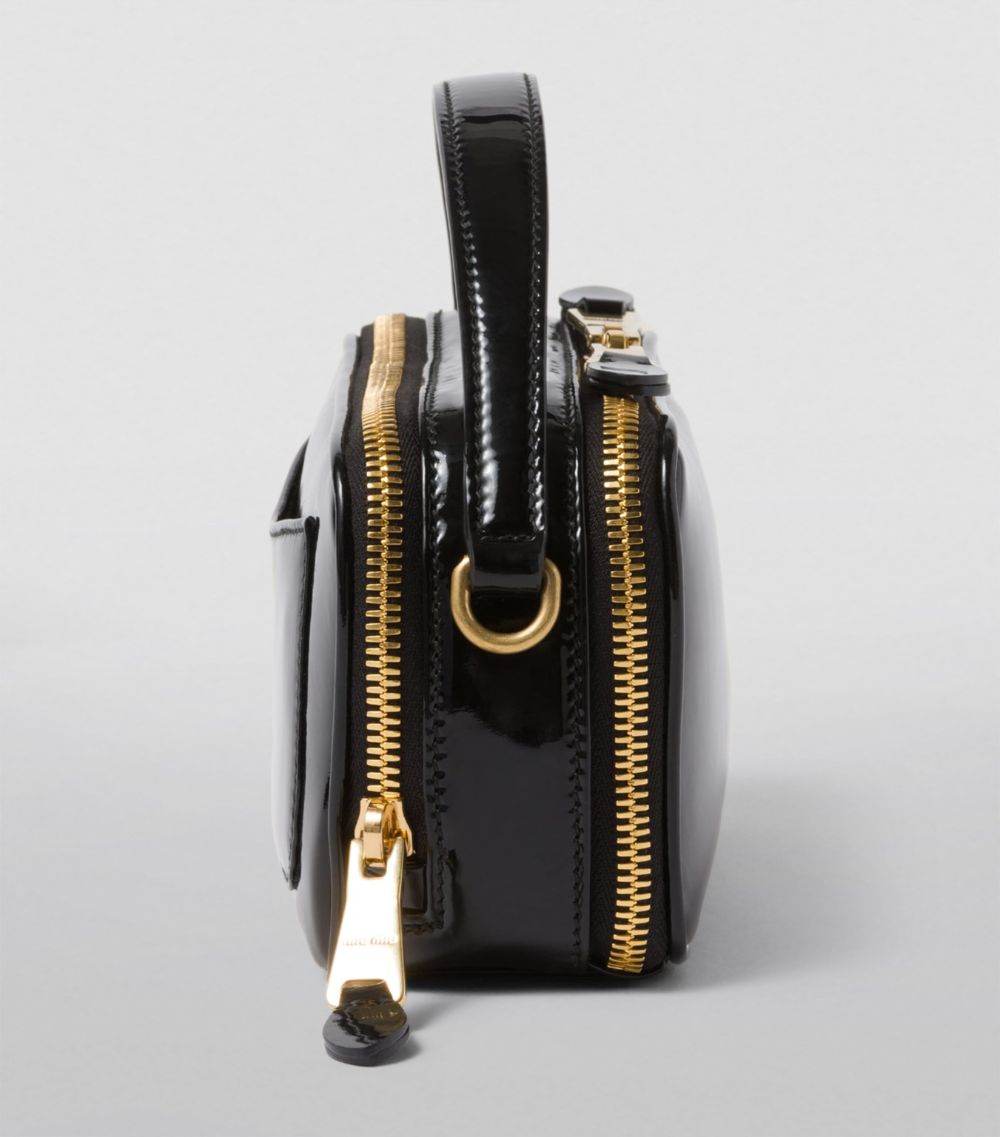 Miu Miu Miu Miu Patent Leather Shoulder Bag