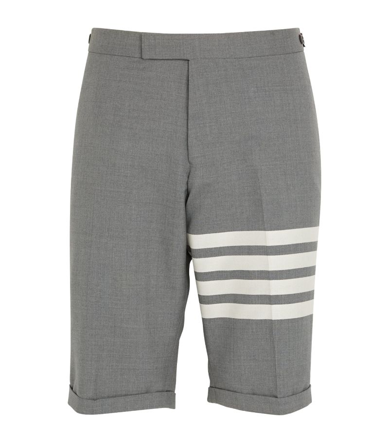 Thom Browne Thom Browne Wool 4-Bar Stripe Shorts