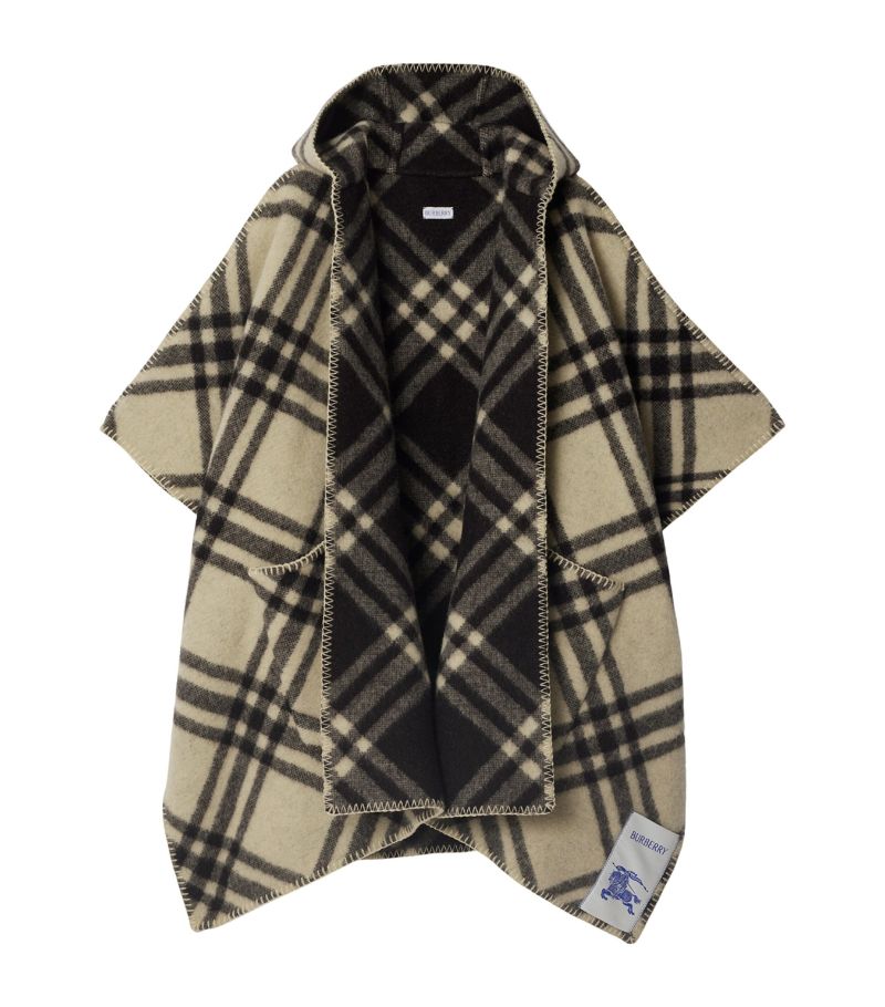 Burberry Burberry Wool Check Reversible Cape