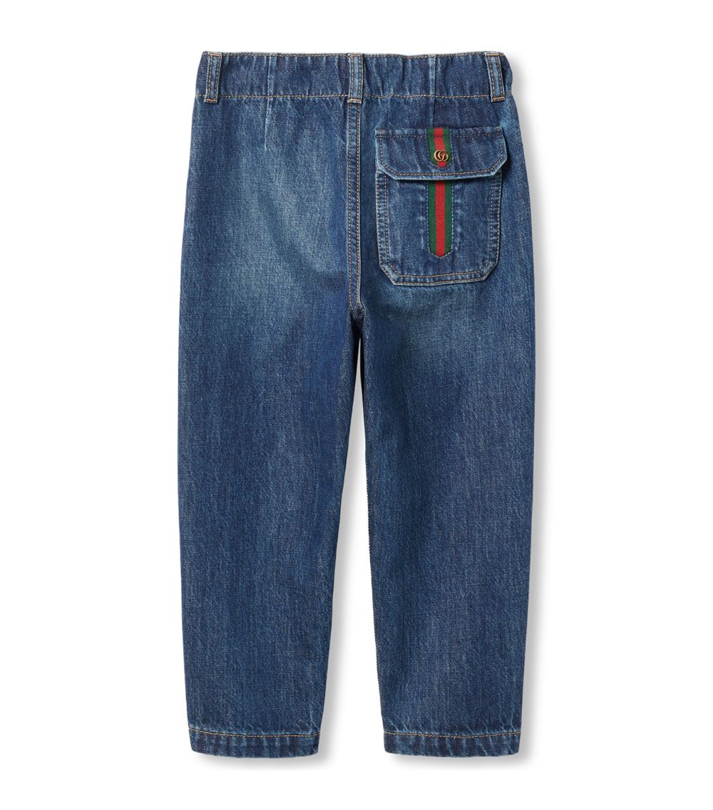 Gucci Gucci Kids Web Stripe Jeans (4-12 Years)