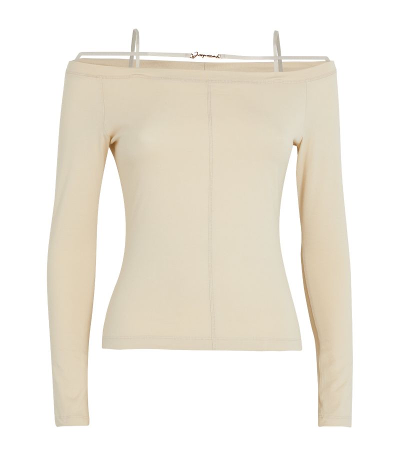 Jacquemus Jacquemus Cotton-Blend Off-The-Shoulder Top