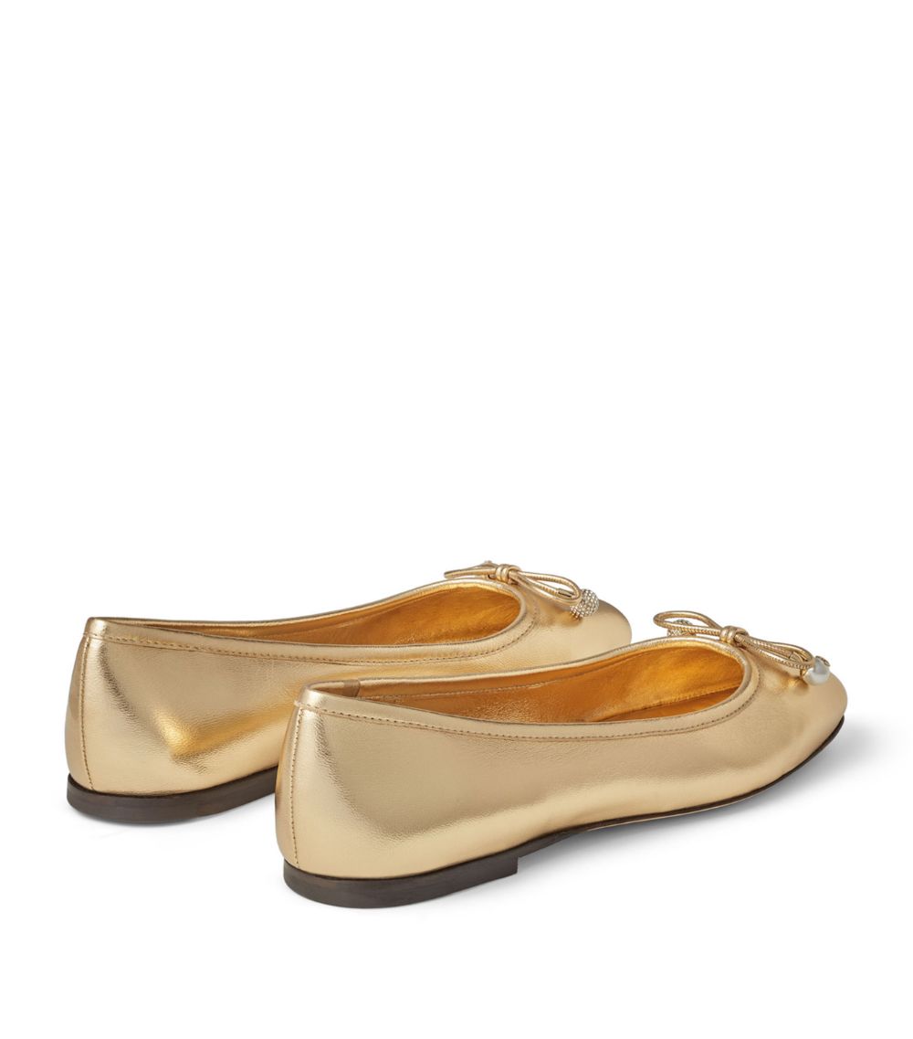 Jimmy Choo Jimmy Choo Elme Lambskin Ballet Flats