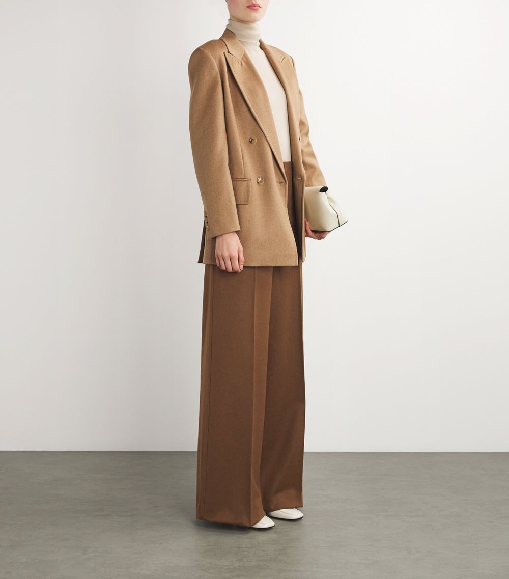 Max Mara Max Mara Camel Hair Wide-Leg Trousers