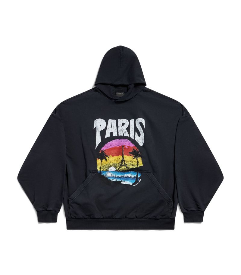 Balenciaga Balenciaga Tropical Paris Logo Hoodie