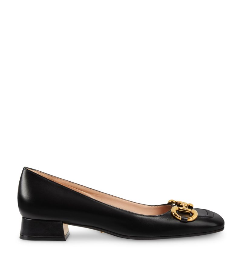 Gucci Gucci Leather Horsebit Pumps 25