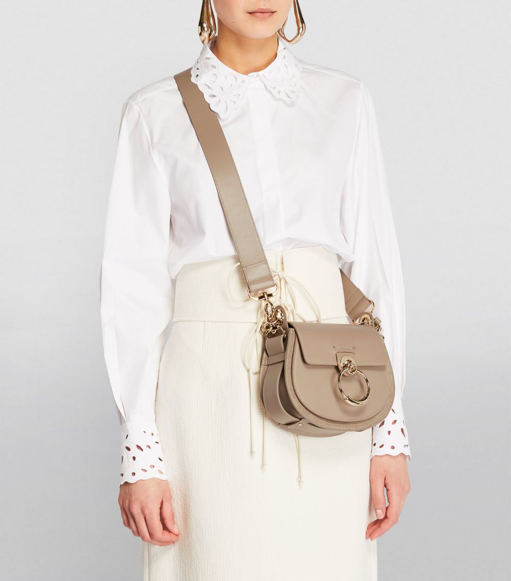 Chloé Chloé Small Leather Tess Saddle Bag