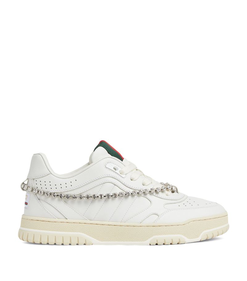 Gucci Gucci Leather Re-Web Chain Sneakers