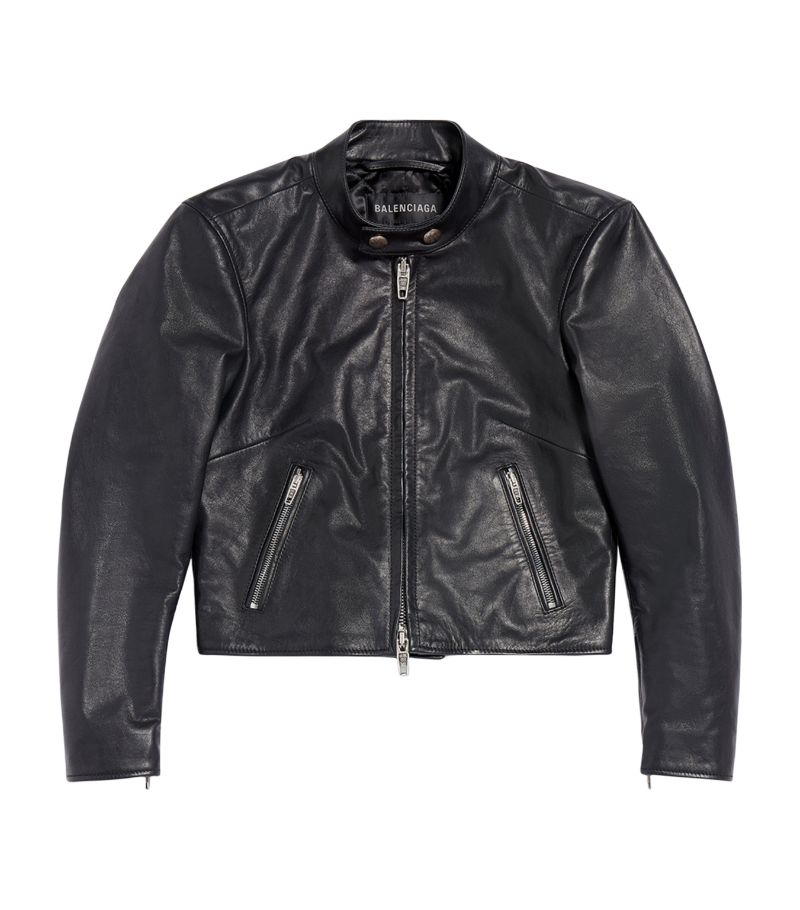 Balenciaga Balenciaga Leather Cropped Jacket