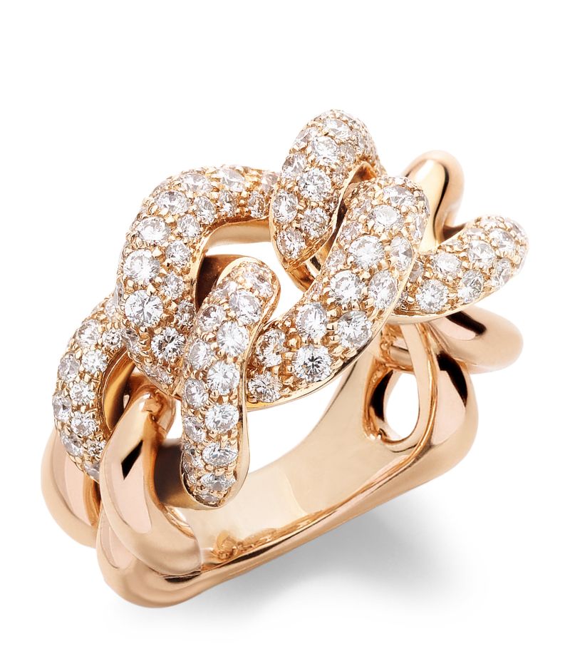 Pomellato Pomellato Rose Gold and Diamond Catene Ring