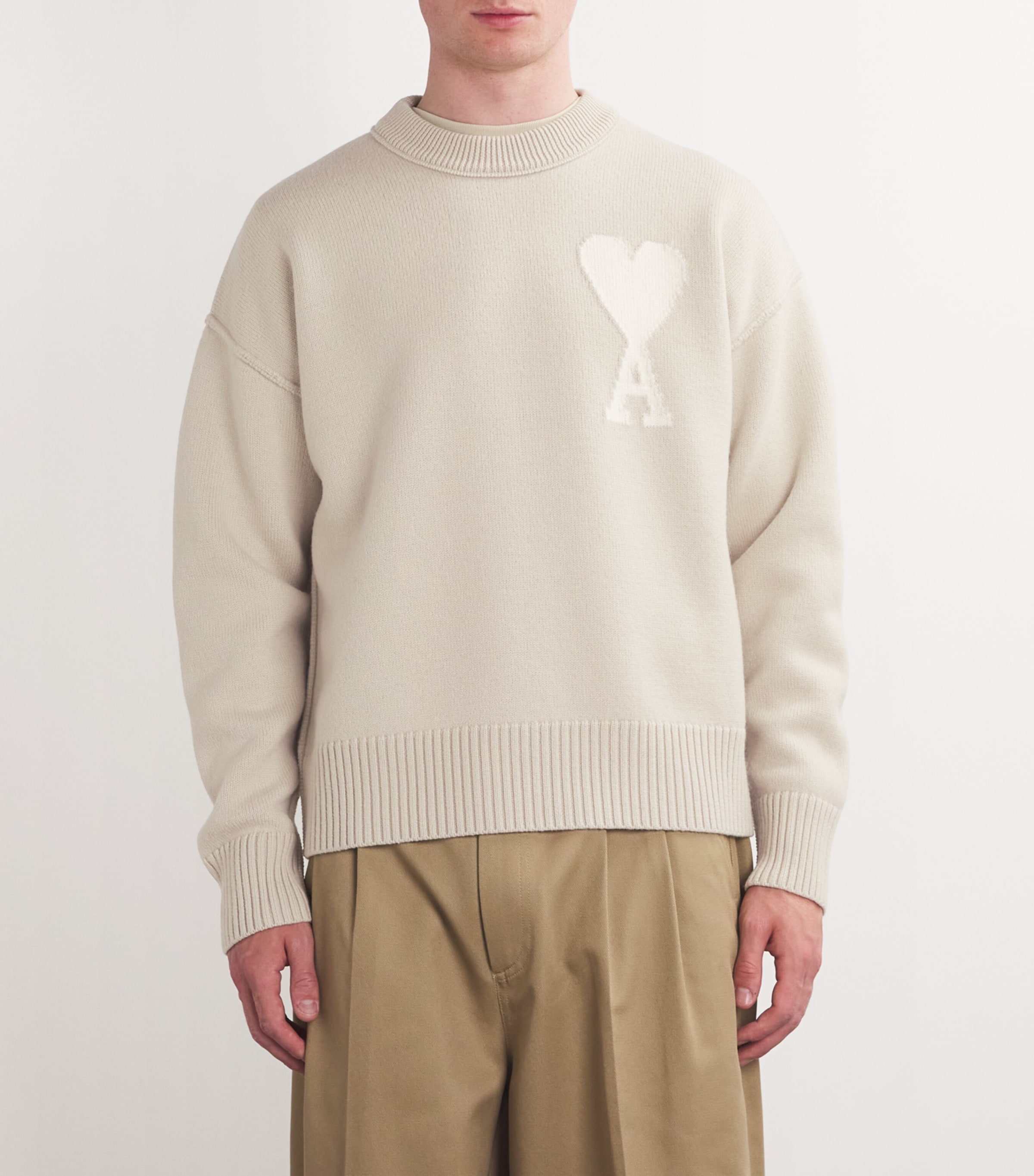 Ami Paris Ami Paris Virgin Wool Logo Sweater