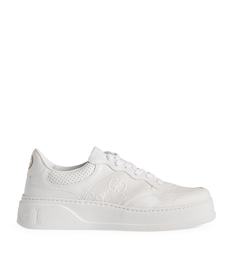 Gucci Gucci Leather Gg Embossed Sneakers