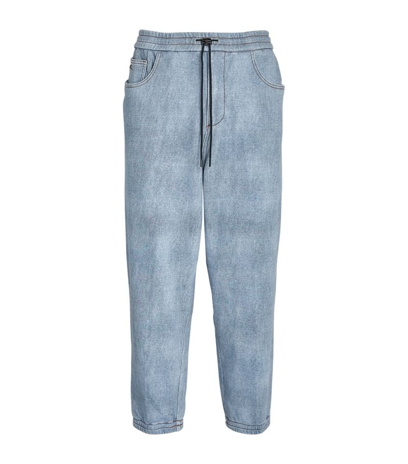 Emporio Armani Emporio Armani Denim-Effect Sweatpants