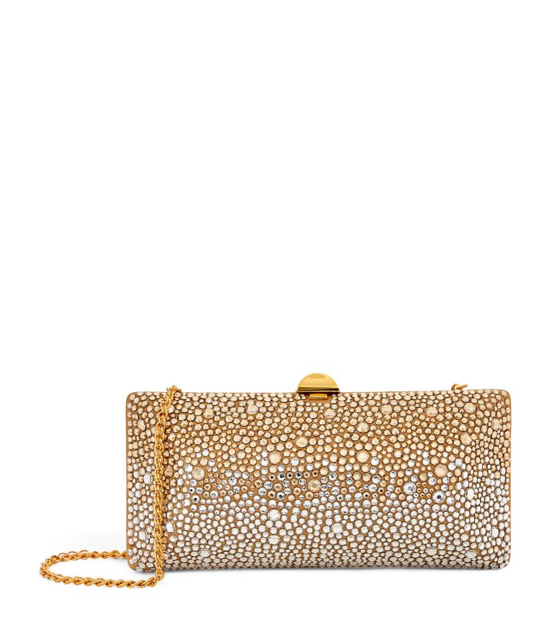 Rodo Rodo Silk Satin Crystal-Embellished Clutch Bag