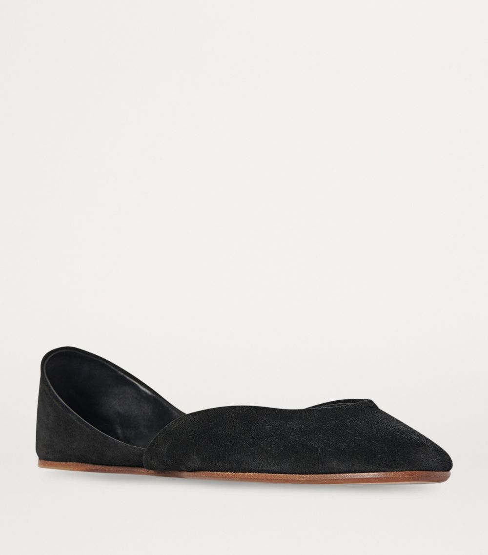 The Row The Row Suede Gemma Ballet Flats