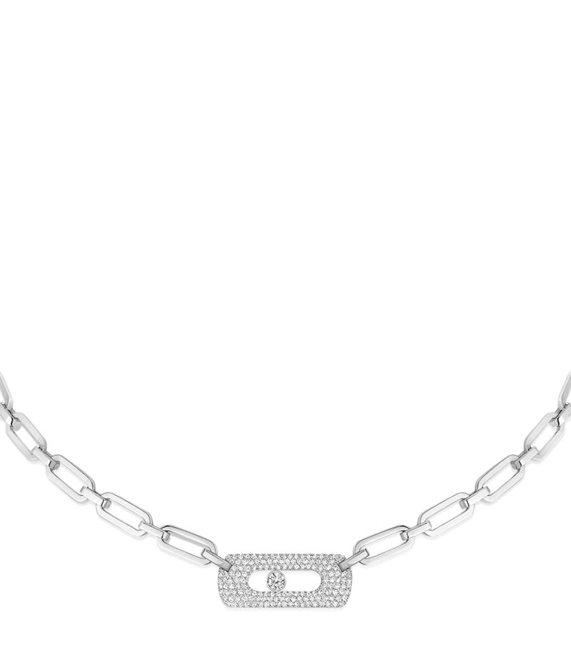 Messika Messika White Gold And Diamond Move Link Necklace