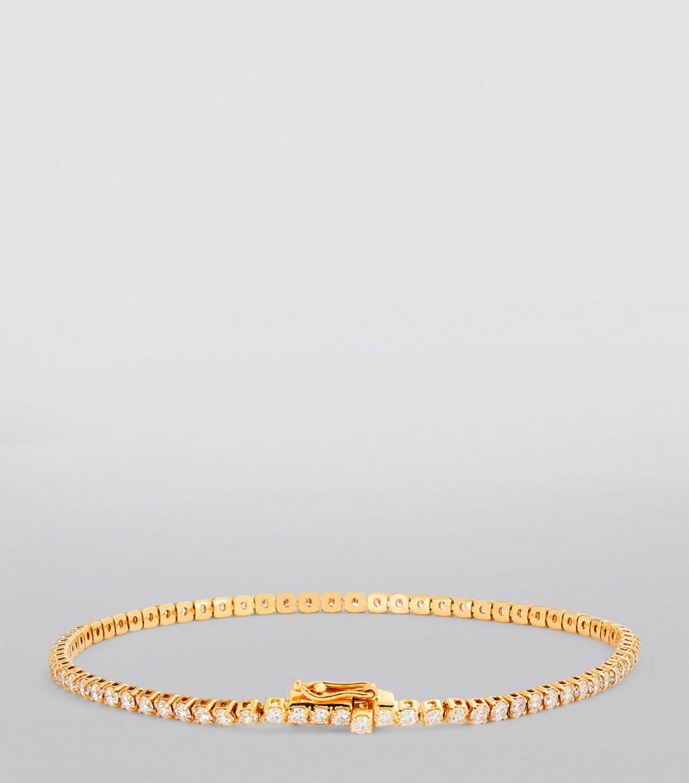 Shay Shay Yellow Gold And Diamond Thread Bracelet