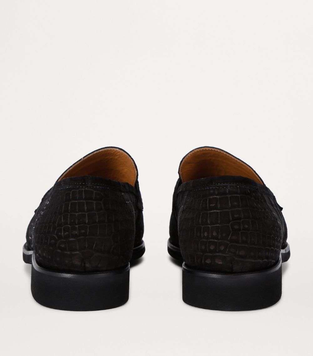 Brotini Brotini Alligator Leather Penny Loafers