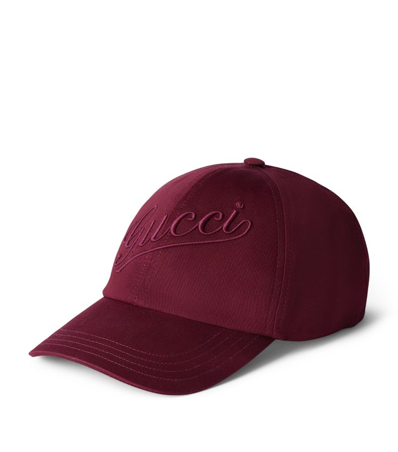 Gucci Gucci Cotton Logo Embroidered Baseball Cap