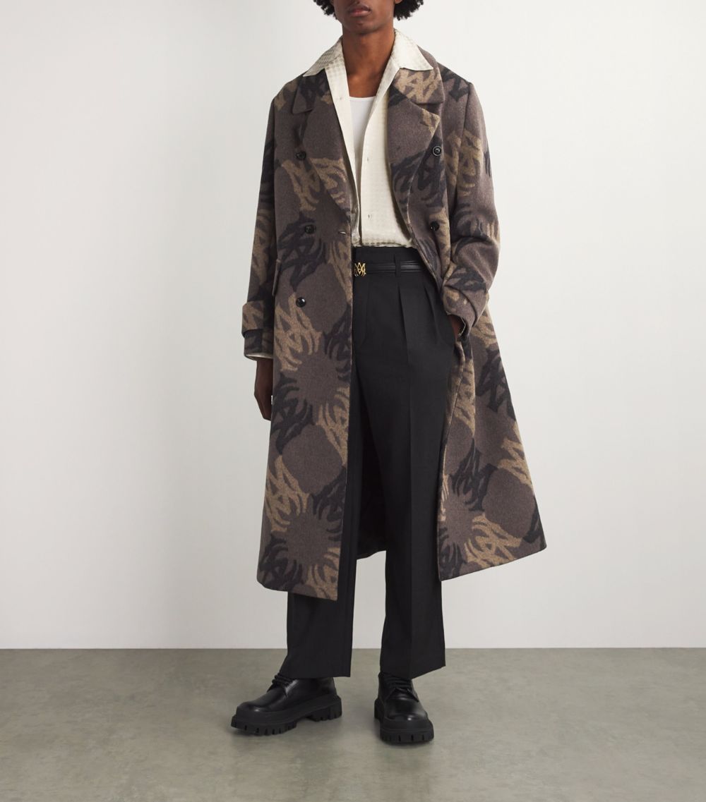 Amiri Amiri Mohair-Wool Logo Coat