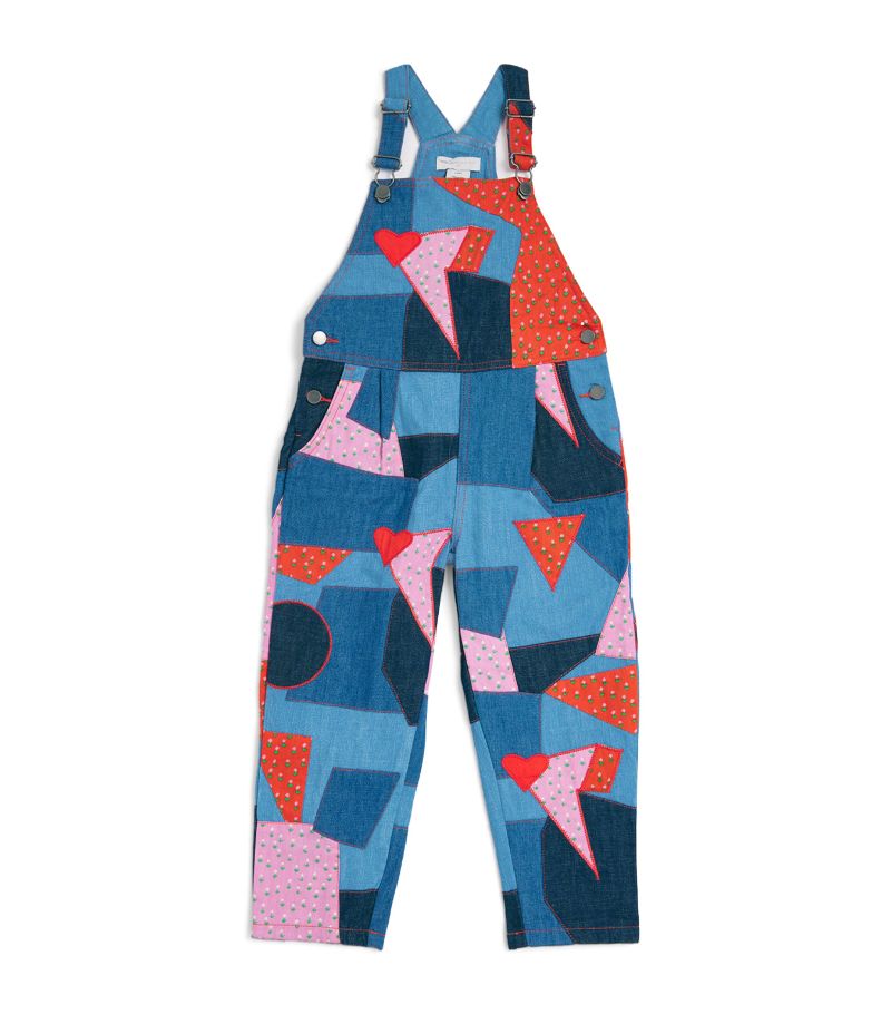 Stella McCartney Kids Stella Mccartney Kids Denim Patchwork Dungarees (2-14 Years)