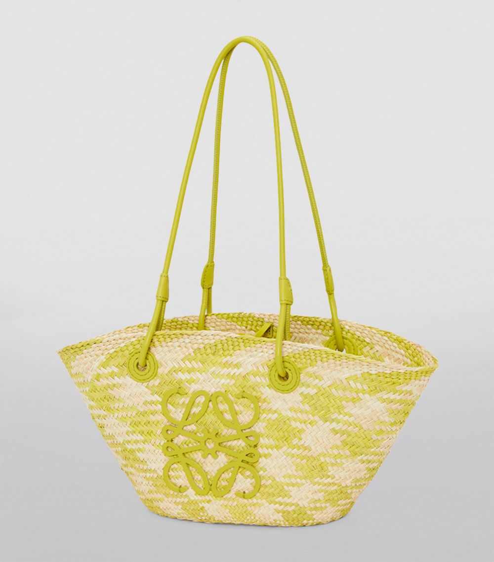 Loewe Loewe X Paula'S Ibiza Small Checked Anagram Basket Bag