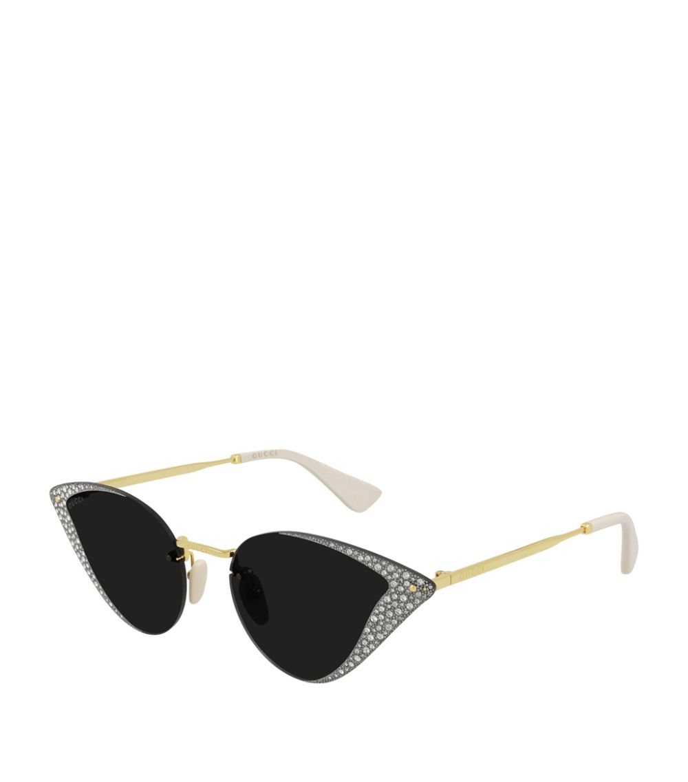 Gucci Gucci Embellished Pointed Sunglasses