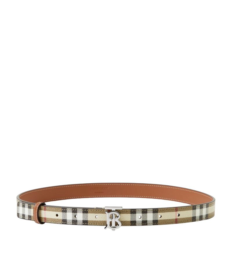 Burberry Burberry Leather TB Monogram Belt