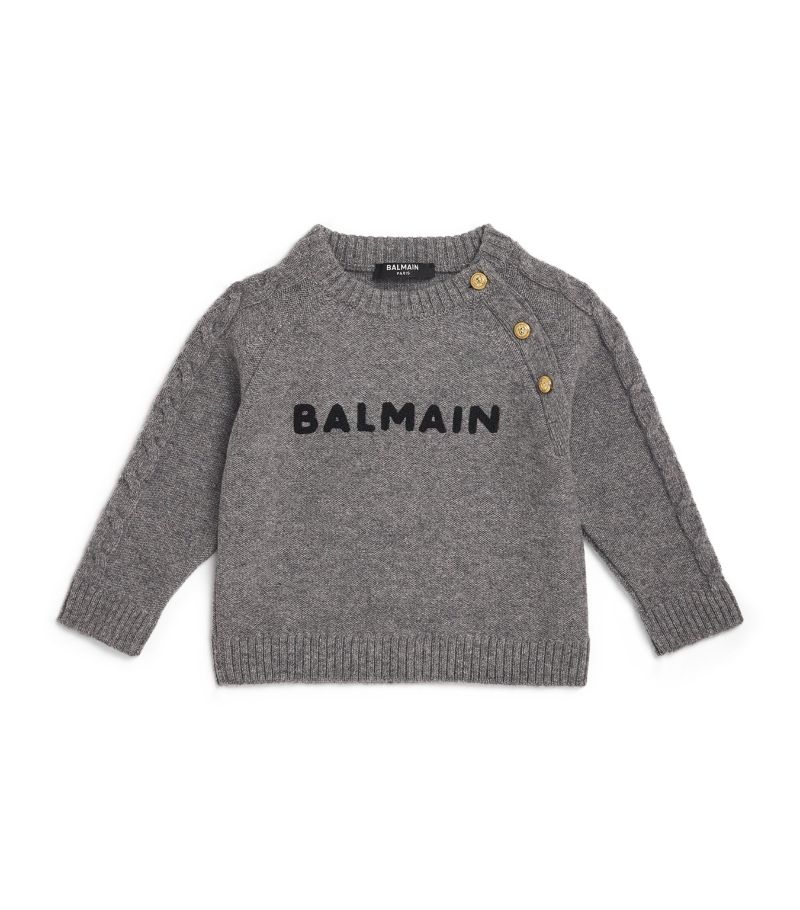 Balmain Balmain Kids Wool-Cashmere Logo Sweater (6-36 Months)